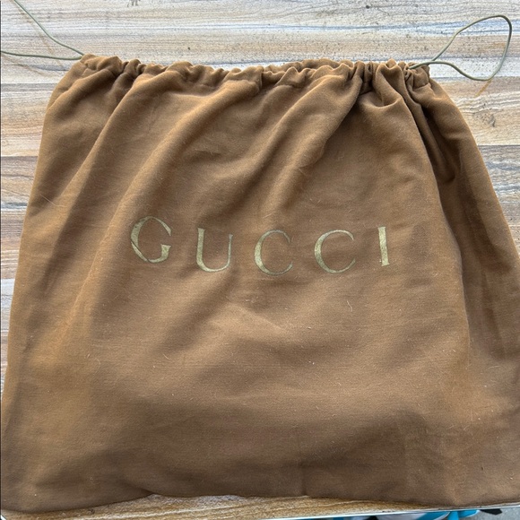 Gucci Handbags - Gucci Tan Dust Bag with Gold Logo
